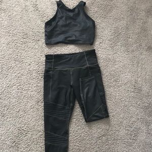 Athleta black shimmer set